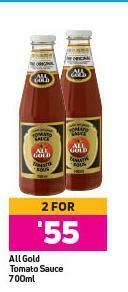 Game All Gold Tomato Sauce-For 2 x 700ml offer