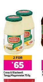 Game Crosse & Blackwell Tangy Mayonnaise-For 2 x 750g offer