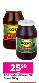 Game Koo Beetroot Grated Or Sliced-780g Each offer