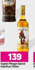 Game Captain Morgan Spiced Gold Rum-750ml offer