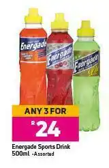 Game Energade Sports Drink Assorted-For Any 3 x 500ml offer