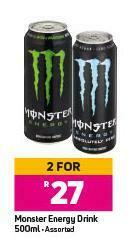 Game Monster Energy Drink Assorted-For 2 x 500ml offer