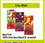Game Liqui Fruit 100% Fruit Juice Blend Assorted-For 3 x 2L offer