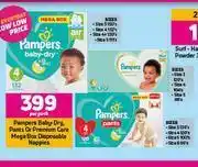 Game Pampers Baby Dry, Pants Or Premium Care Mega Box Disposable Nappies-Per Pack offer