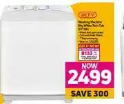 Game Defy 8Kg Washing Machine White Twin Tub DTT166 offer