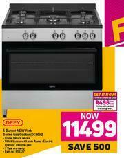 Game Defy 5 Burner New York Series Gas Cooker DGS902 offer