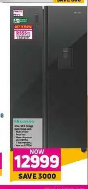 Game Hisense 514L SXS Fridge H670SMIA-WD offer