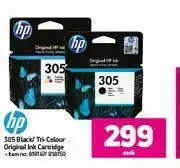HP 305 Black/ Tri-Colour Original Ink Cartridge-Each