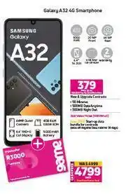 Game Samsung Galaxy A32 4G Smartphone- On 1GB Red Top Up Core More Data (24 Months) offer