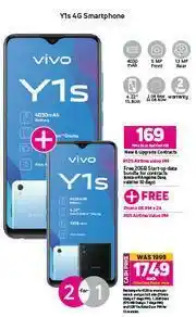 Game 2x Vivo Y1s 4G Smartphone- On Red Flexi 125 (24 Months) offer