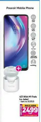 Game Techno Pouvoir Mobile Phone With M1 Pods Ice Jaded offer