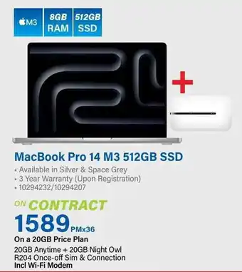 Incredible Connection MacBook Pro 14 M3 512GB SSD offer