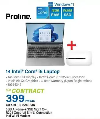 Incredible Connection Proline. 14 Intel Core i5 Laptop offer