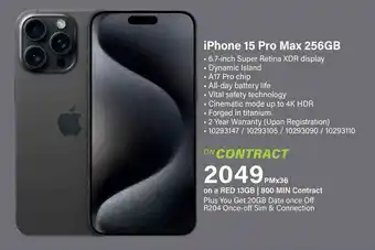 Incredible Connection iPhone 15 Pro Max 256GB offer