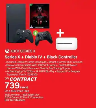 Incredible Connection XBOX SERIES X Series X + Diablo IV + Black Controller offer