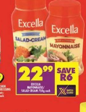 Shoprite Excella mayonnaise offer