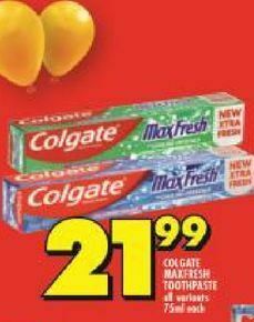 Shoprite Colgate toothpaste offer