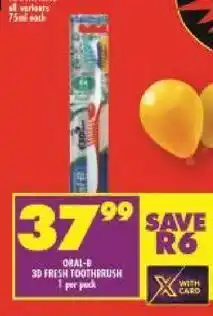 Shoprite Oral-b toothbrush offer