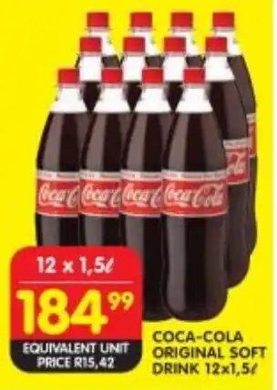 Shoprite COCA-COLA ORIGINAL SOFT DRINK 12x1,5L offer