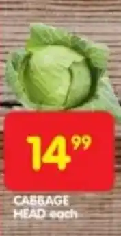 Shoprite CABBAGE HEAD each offer