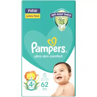 Checkers Liquor Shop Pampers Size 4+ Disposable Nappies 62 Pack offer