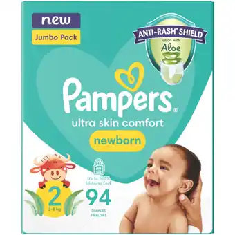 Pampers Size 2 Newborn Disposable Diapers 94 Pack