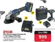 Makro Ryobi 18V 115mm Angle Grinder Kit Or 18V Imapct Drill Kit XG-115K/XHD-1820K-Each offer