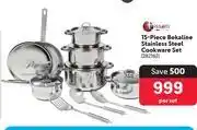 Makro Tissolli 15 Piece Bakelite Stainless Steel Cookware Set-Per Set offer