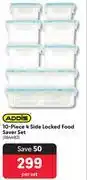 Makro Addis 10 Piece 4 Side Locked Food Saver Set-Per Set offer