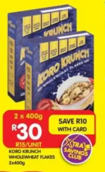 Shoprite KORO KRUNCH WHOLEWHEAT FLAKES offer