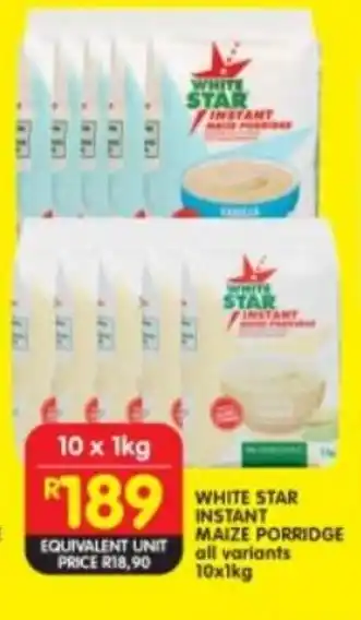 Shoprite WHITE STAR INSTANT MAIZE PORRIDGE offer