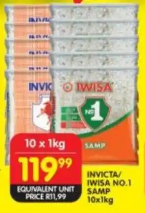 Shoprite INVICTA/ IWISA NO.1 SAMP 10x1kg offer