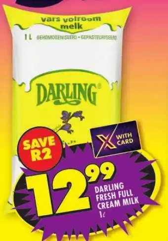 Shoprite DARLING FRESH FULL CREAM MILK offer