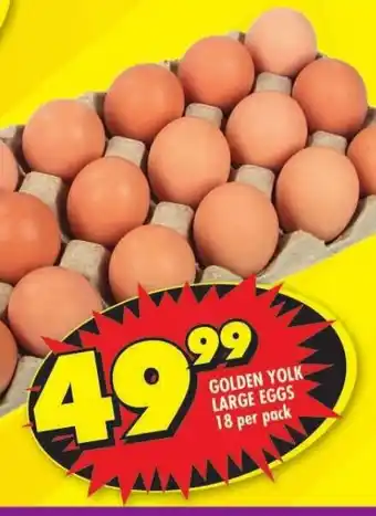 Shoprite GOLDEN YOLK LARGE EGGS 18 per pack offer