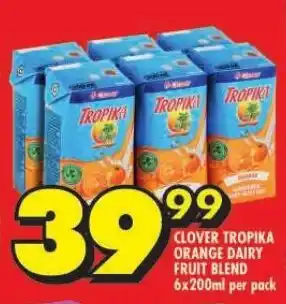 Shoprite CLOVER TROPIKA ORANGE DAIRY FRUIT BLEND offer