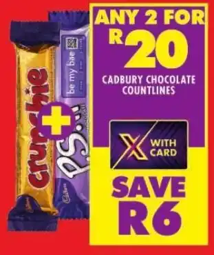 Shoprite CADBURY CHOCOLATE COUNTLINES offer