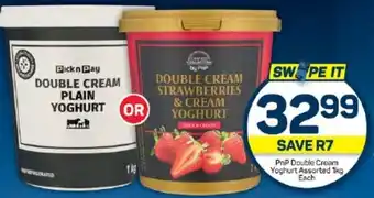 Pick n Pay PnP Double Cream Yoghurt Assorted 1kg Each offer