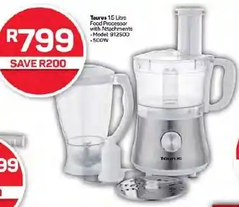 Pick n Pay Taurus 1.5 Litre Food Processor with Attachments offer