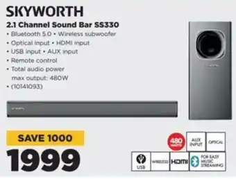 HiFi Corp SKYWORTH 2.1 Channel Sound Bar SS330 offer