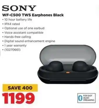 HiFi Corp SONY WF-C500 TWS Earphones Black offer