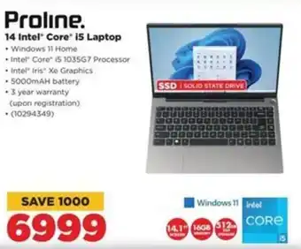 HiFi Corp Proline. 14 Intel Core i5 Laptop offer