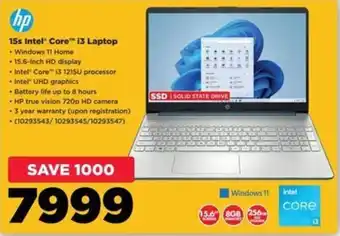 HiFi Corp hp 15s Intel Core i3 Laptop offer