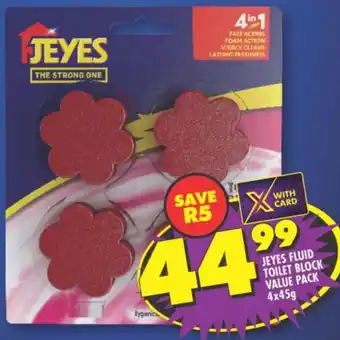 Shoprite JEYES FLUID TOILET BLOCK VALUE PACK 4x45g offer