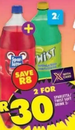 Shoprite SPARLETTA/ TWIST SOFT DRINK 2L offer