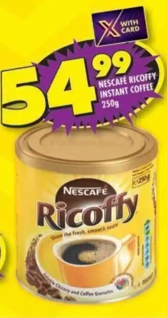 Shoprite NESCAFE RICOFFY INSTANT COFFEE 250g offer