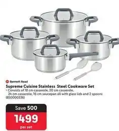 Makro Bennett read - supreme cuisine stainless steel cookware set offer