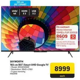 Makro Skyworth - 165 cm (65) smart uhd google tv offer