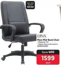 Makro Linx - mars mid-back chair offer