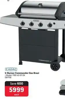 Makro Cadac - 4-burner commander gas braai offer