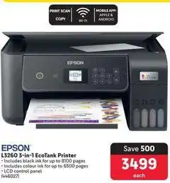 Makro Epson - l3260 3-in-1 ecotank printer offer